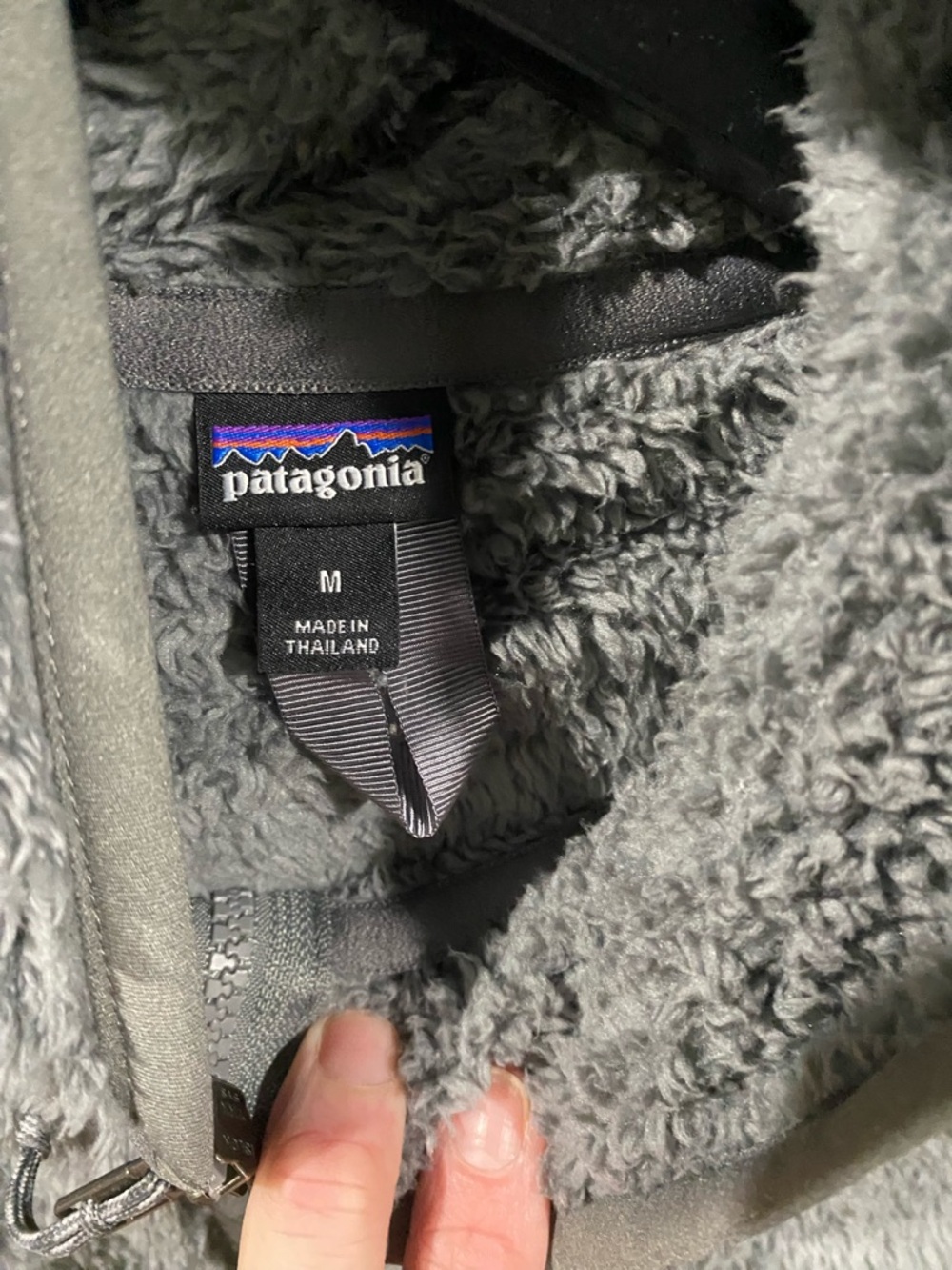 Patagonia Gray Fleece Hooded Jacket - Picture 2 of 3